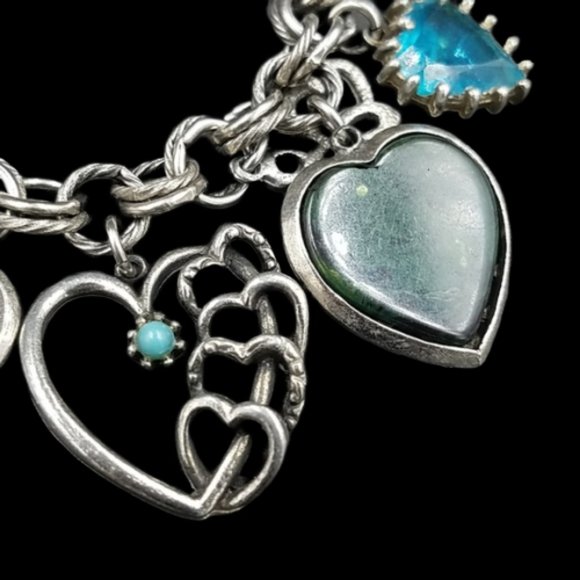 Vintage ART, Arthur Pepper Heart, Snake, Bakelite Charm Bracelet - Picture 4 of 8